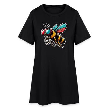 Abeille - Robe T-shirt Femme - noir - Devant