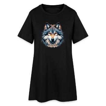Wolf - Women’s T-Shirt Dress - black - Front