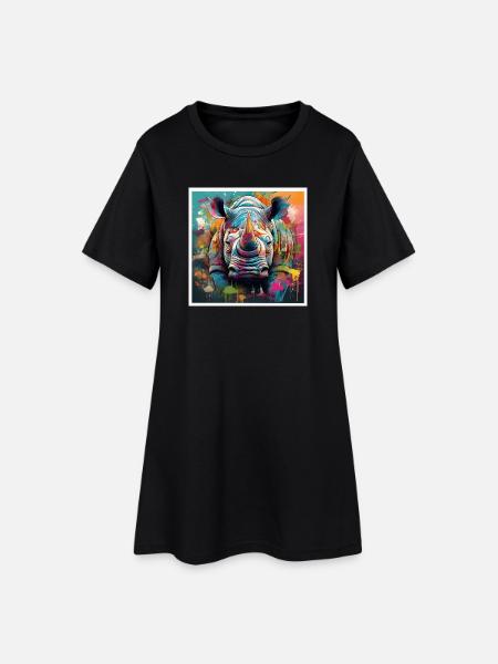 Rhinoceros - Robe T-shirt Femme - noir