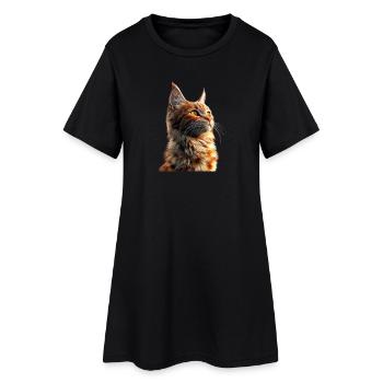 Maine Coon Chat Chat Maman Chat Maine Coon Chats - Robe T-shirt Femme - noir - Devant