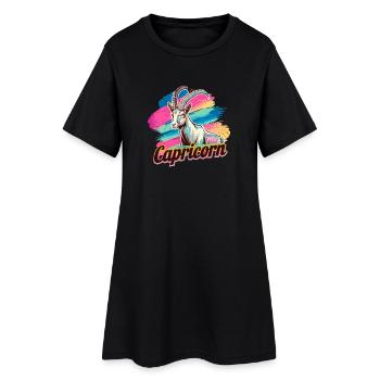 Capricorn Horoscope Astrology Sign Vintage Design. - Women’s T-Shirt Dress - black - Front