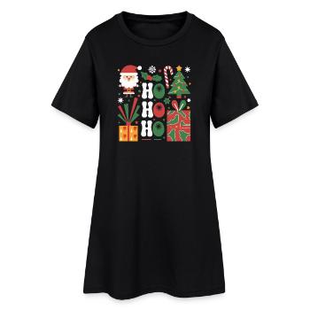 Ensemble d’icônes de Noël festif pour vêtements - Robe T-shirt Femme - noir - Devant