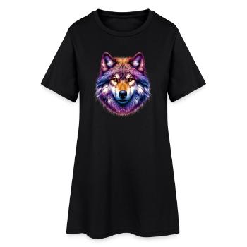 Wolf - Women’s T-Shirt Dress - black - Front