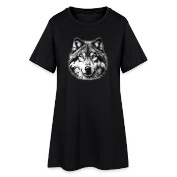 Wolf - Women’s T-Shirt Dress - black - Front