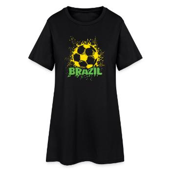 Brasilien Fußball Explosion brazil Fußballer Fan - Frauen T-Shirt-Kleid - Schwarz - Vorne