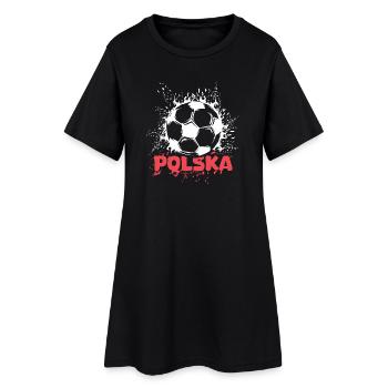 Polska Fußball Explosion Polen Ball Fan Symbol - Frauen T-Shirt-Kleid - Schwarz - Vorne