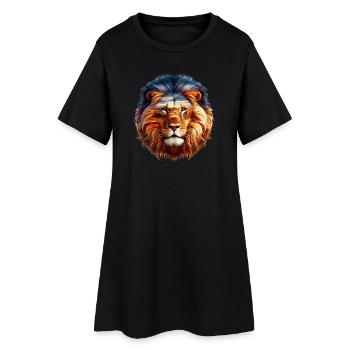 Lion - Robe T-shirt Femme - noir - Devant