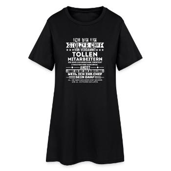 Stolzer Chef Von Verdammt Tollen Mitarbeitern - Frauen T-Shirt-Kleid - Schwarz - Vorne