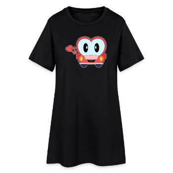 Voiture cœur - Robe T-shirt Femme - noir - Devant