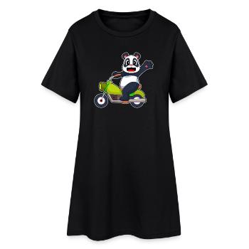 Moto Panda - Robe T-shirt Femme - noir - Devant