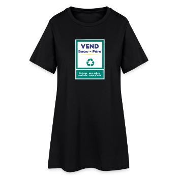 Vend beau-père - Robe T-shirt Femme - noir - Devant