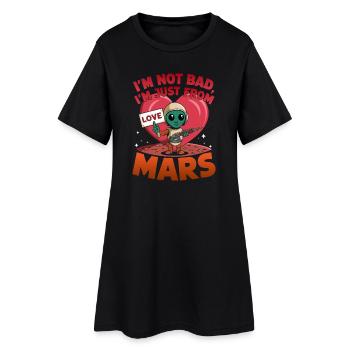 Martian Love Alien Cartoon Design - Robe T-shirt Femme - noir - Devant