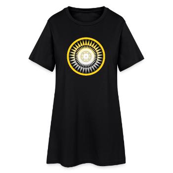 Die Sonne - Frauen T-Shirt-Kleid - Schwarz - Vorne