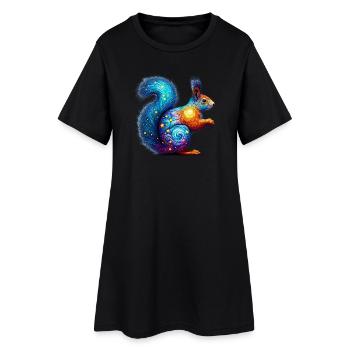 Écureuil - Robe T-shirt Femme - noir - Devant