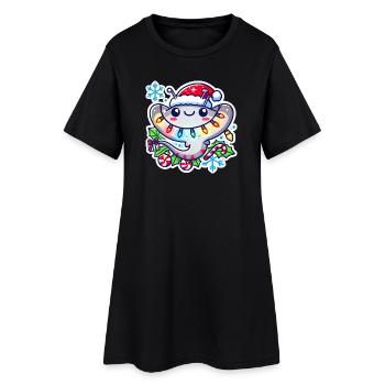 Holiday Ray of Joy - Frauen T-Shirt-Kleid - Schwarz - Vorne