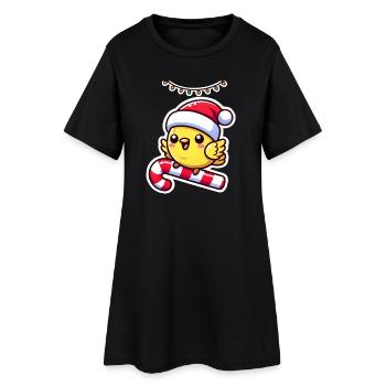 Canaries de Noël - Robe T-shirt Femme - noir - Devant