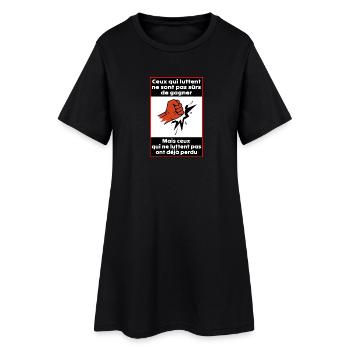 Ceux qui luttent - Robe T-shirt Femme - noir - Devant