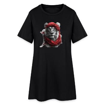 Desert King - Frauen T-Shirt-Kleid - Schwarz - Vorne