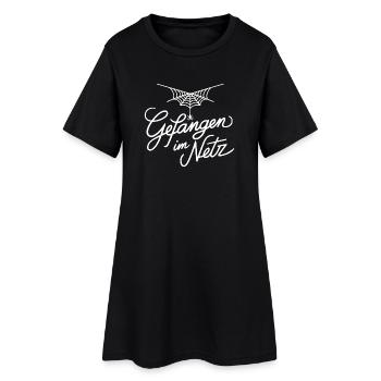 Gefangen im Netz - Frauen T-Shirt-Kleid - Schwarz - Vorne