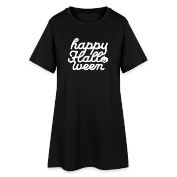 Conception de typographie festive sur le thème d’Halloween - Robe T-shirt Femme - noir - Devant