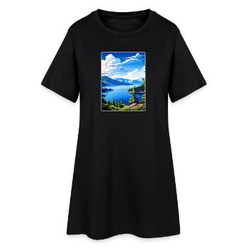 Crater Lake Nationalpark Reiseposter Souvenir - Frauen T-Shirt-Kleid - Schwarz - Vorne