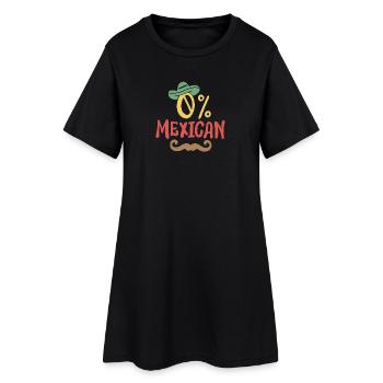 0 % Mexikaner Cinco de Mayo - Frauen T-Shirt-Kleid - Schwarz - Vorne