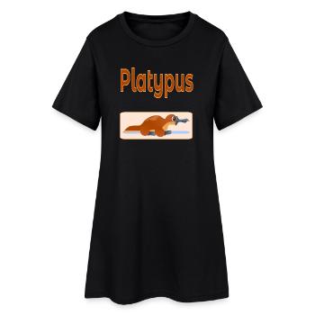 Ornithorynque Australie - Robe T-shirt Femme - noir - Devant