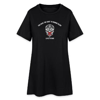 Right to remain silent - Women’s T-Shirt Dress - black - Front