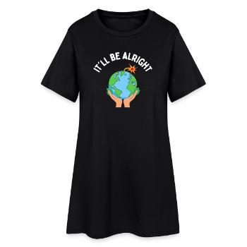 Tout ira bien - Robe T-shirt Femme - noir - Devant
