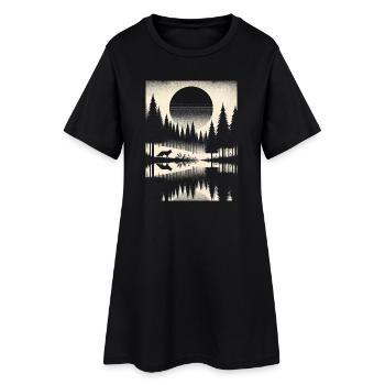 RENARD DANS LA FORÊT - Robe T-shirt Femme - noir - Devant