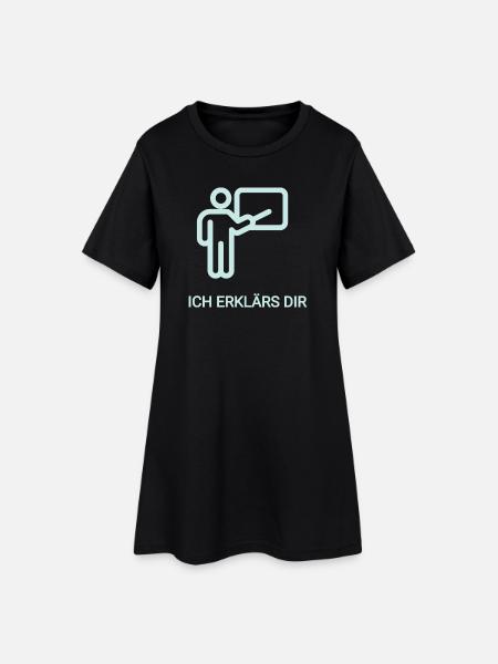 Abstraktes Lehrerthema mit Farbverlauf - Frauen T-Shirt-Kleid - Schwarz