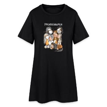 Pferdehaufen Pferde Team Herde Pferd - Frauen T-Shirt-Kleid - Schwarz - Vorne