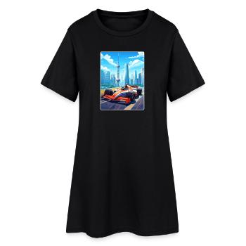 Shanghai Circuit Motorsport Race China Travel Card - Robe T-shirt Femme - noir - Devant