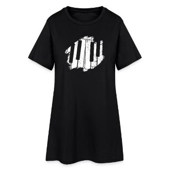 Pinceau Touches Piano Monochrome - Robe T-shirt Femme - noir - Devant
