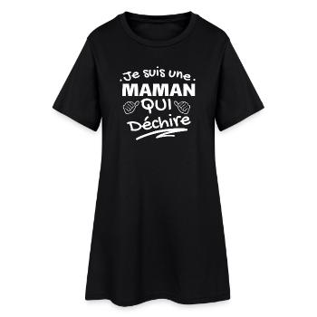 Je suis une maman qui déchire - Robe T-shirt Femme - noir - Devant