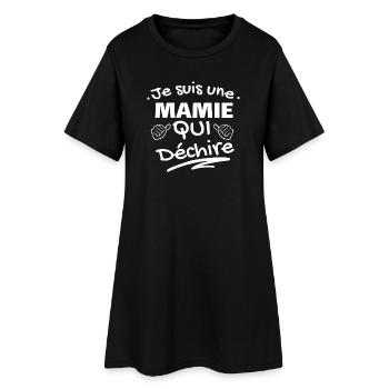Je suis une mamie qui déchire - Robe T-shirt Femme - noir - Devant