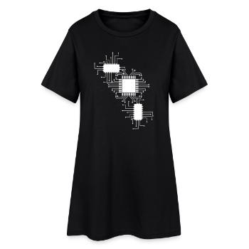 Circuit Net Art - Robe T-shirt Femme - noir - Devant