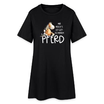 Mir Reicht's Ich Geh Zu Meinem Pferd Sprüche - Frauen T-Shirt-Kleid - Schwarz - Vorne