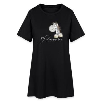 cheval fille cheval disant cheval - Robe T-shirt Femme - noir - Devant