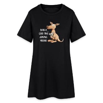 Droll kangaroo with koala bear Good Time - Women’s T-Shirt Dress - black - Front