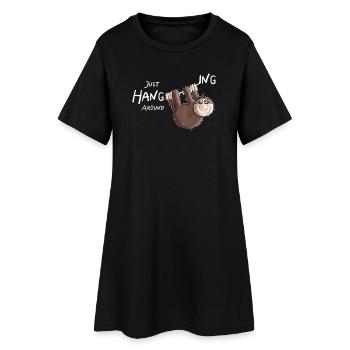 Paresseux Traîner I Animaux Chilling I Paresseux - Robe T-shirt Femme - noir - Devant