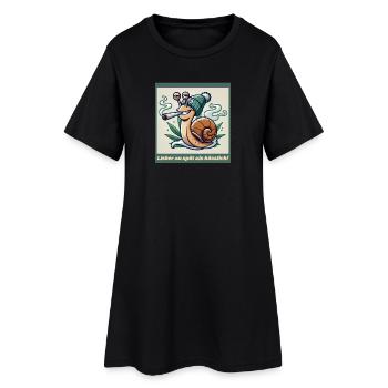 Mieux vaut trop tard que laid - Ganja Snail Joint - Robe T-shirt Femme - noir - Devant