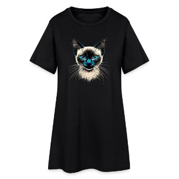 Siamese Cat Siamese Cat Siamese Cat Siamese Cats - Women’s T-Shirt Dress - black - Front