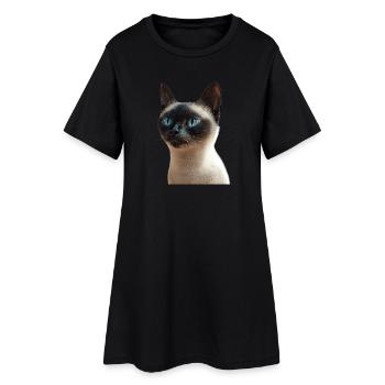 Siamese Cat Siamese Cat Siamese Cat Siamese Cats - Women’s T-Shirt Dress - black - Front