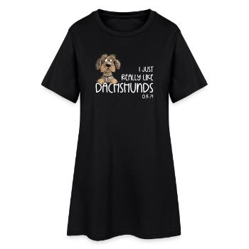 Lustiger Rauhaardackel Hund Dackel Spruch Hunde - Frauen T-Shirt-Kleid - Schwarz - Vorne