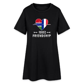 Gambie et France : amitié à 100 % - Robe T-shirt Femme - noir - Devant