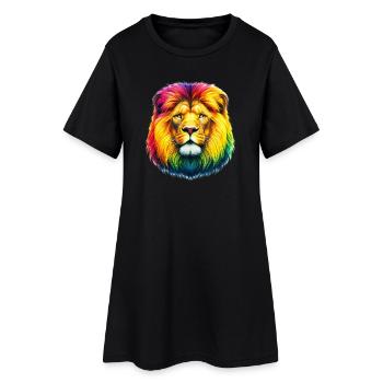 Lion - Robe T-shirt Femme - noir - Devant