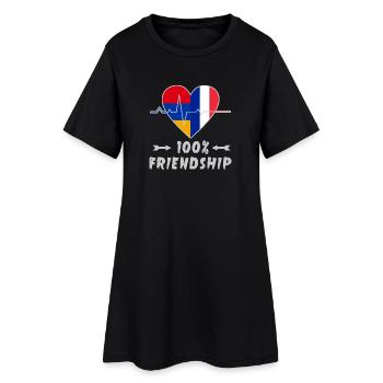 L'Arménie et la France : amitié à 100 % - Robe T-shirt Femme - noir - Devant