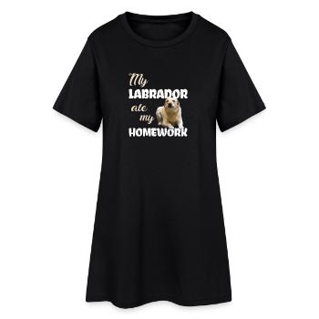Devoirs du Labrador - Robe T-shirt Femme - noir - Devant