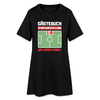 Gästebuch 18. Geburtstag Fußball - Frauen T-Shirt-Kleid - Schwarz - Vorne
